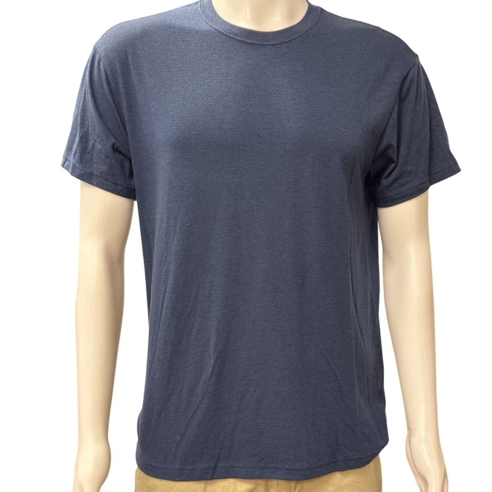 Athletic Works Mens Navy Blue Short Sleeve T-Shirt Size M Pullover Activewear